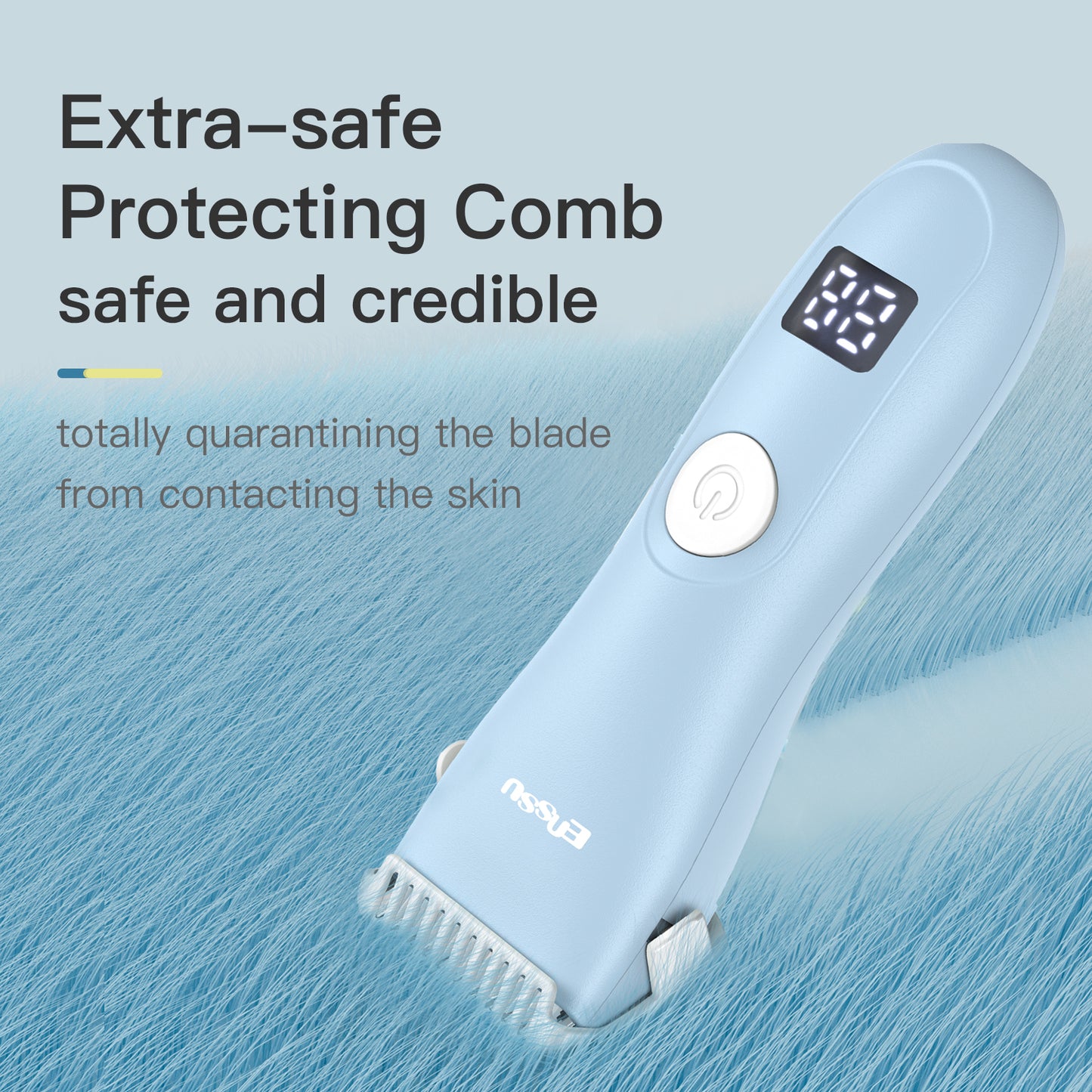 Baby Hair Clipper – Safe Ceramic Blade, Low Noise, LCD Display, IPX7 Waterproof