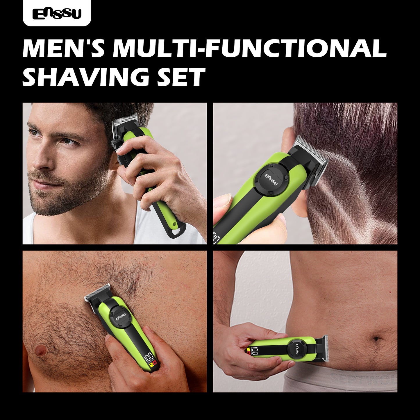 2-in-1 Professional Hair Trimmer Kit – Electric Clipper Grooming Set