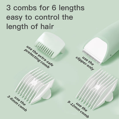 Baby Hair Clipper – Safe Ceramic Blade, Low Noise, LCD Display, IPX7 Waterproof