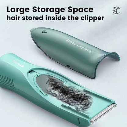 Auto-Vacuum Baby Hair Clipper – Safe Ceramic Blade, Large Storage, IPX7 Waterproof