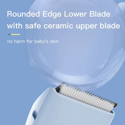 Baby Hair Clipper – Safe Ceramic Blade, Low Noise, LCD Display, IPX7 Waterproof