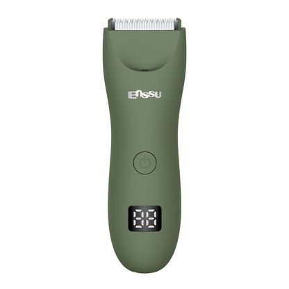 2-in-1 Men's Body Trimmer Dual Blade Kit – Waterproof, Ceramic Blade, LED Light, LCD Display & Dock