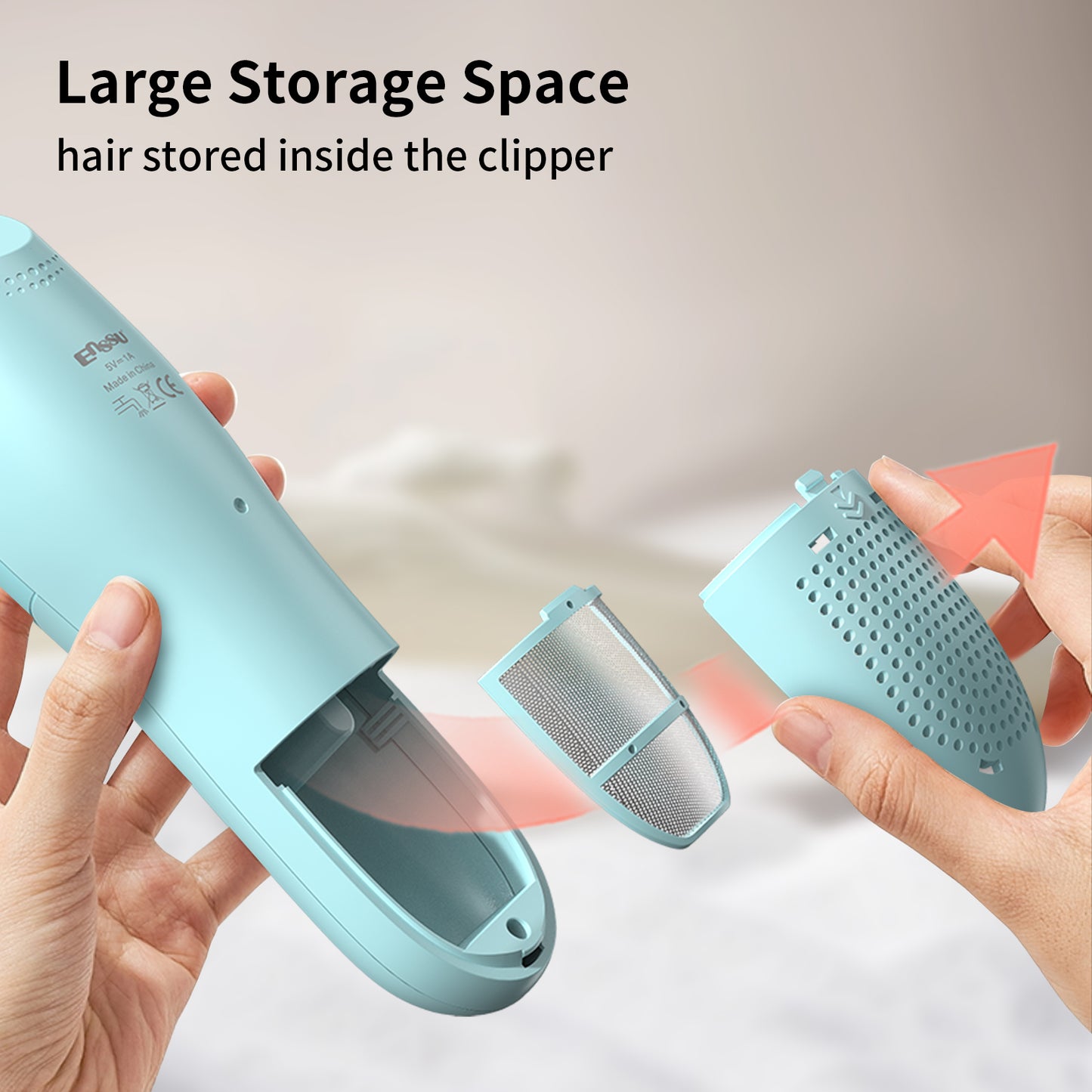 Auto-Vacuum Baby Hair Clipper – Safe Ceramic Blade, IPX7 Waterproof