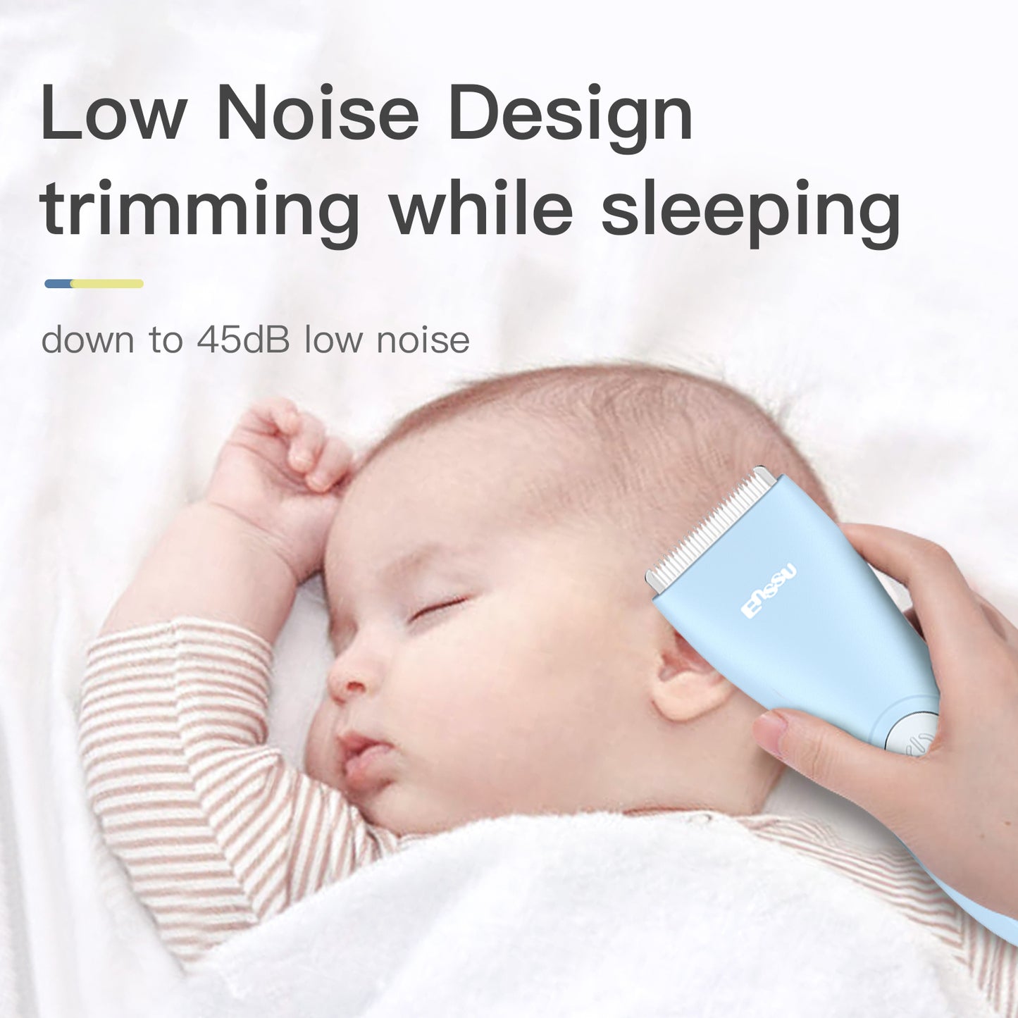 Baby Hair Clipper – Safe Ceramic Blade, Low Noise, LCD Display, IPX7 Waterproof