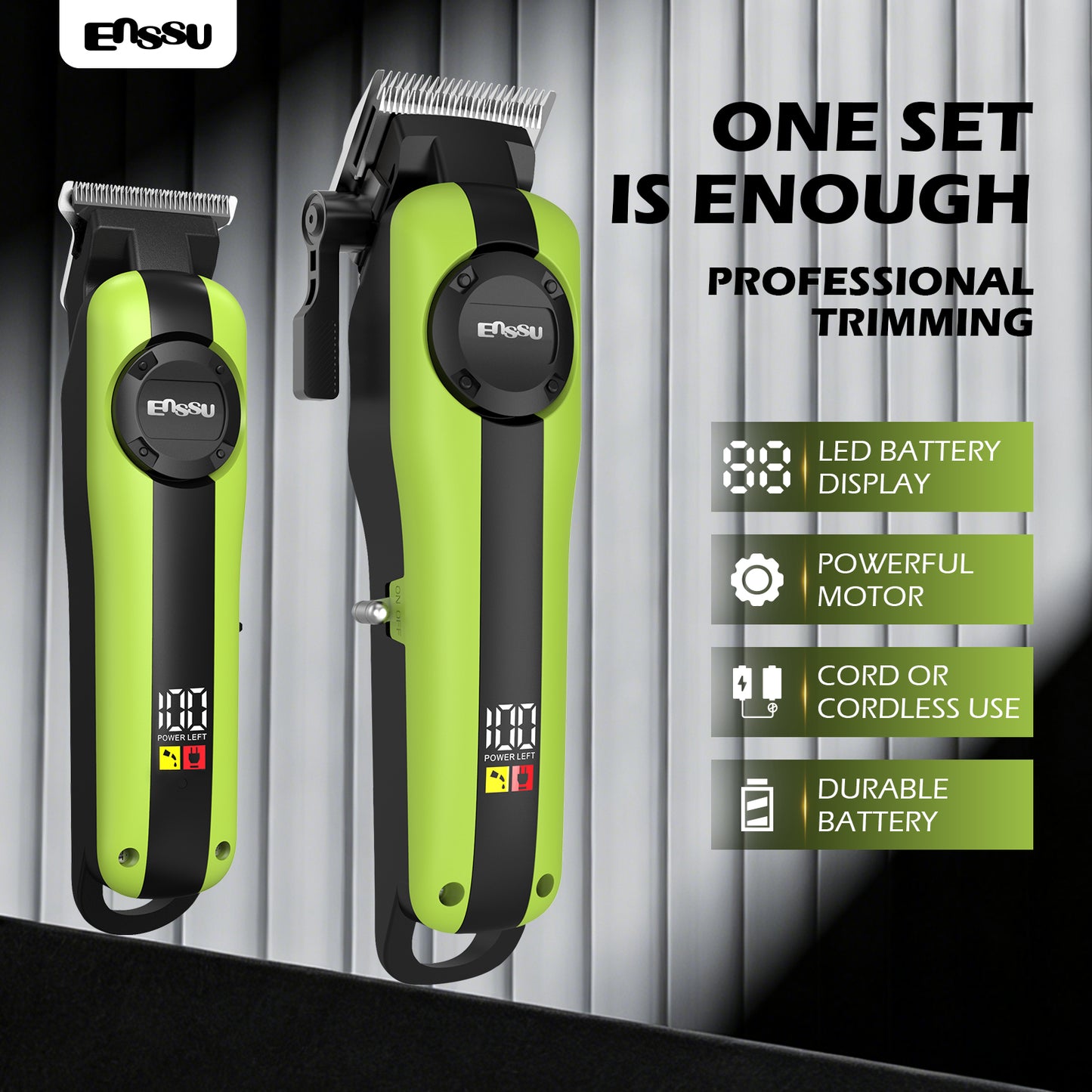 2-in-1 Professional Hair Trimmer Kit – Electric Clipper Grooming Set