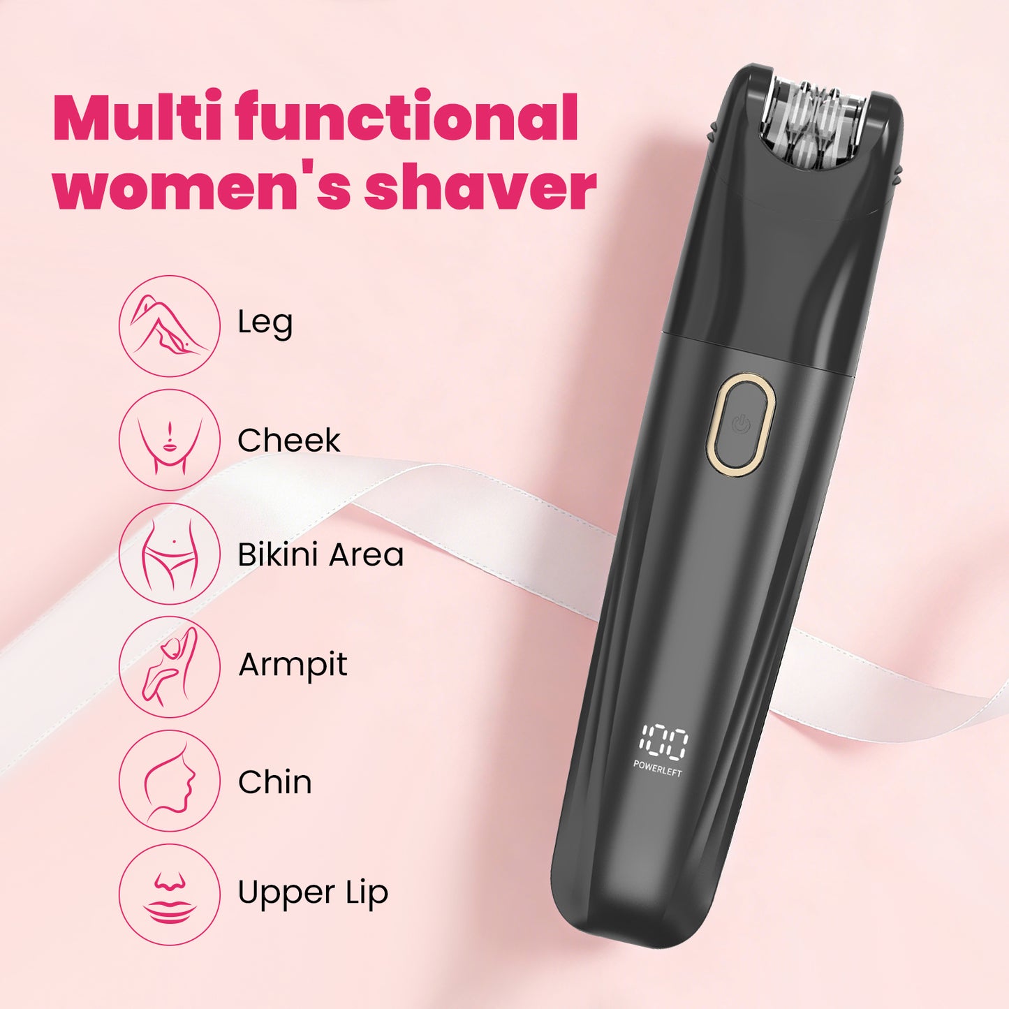 3-in-1 Women’s Electric Body Groomer – Multi-Functional Hair Trimmer Kit