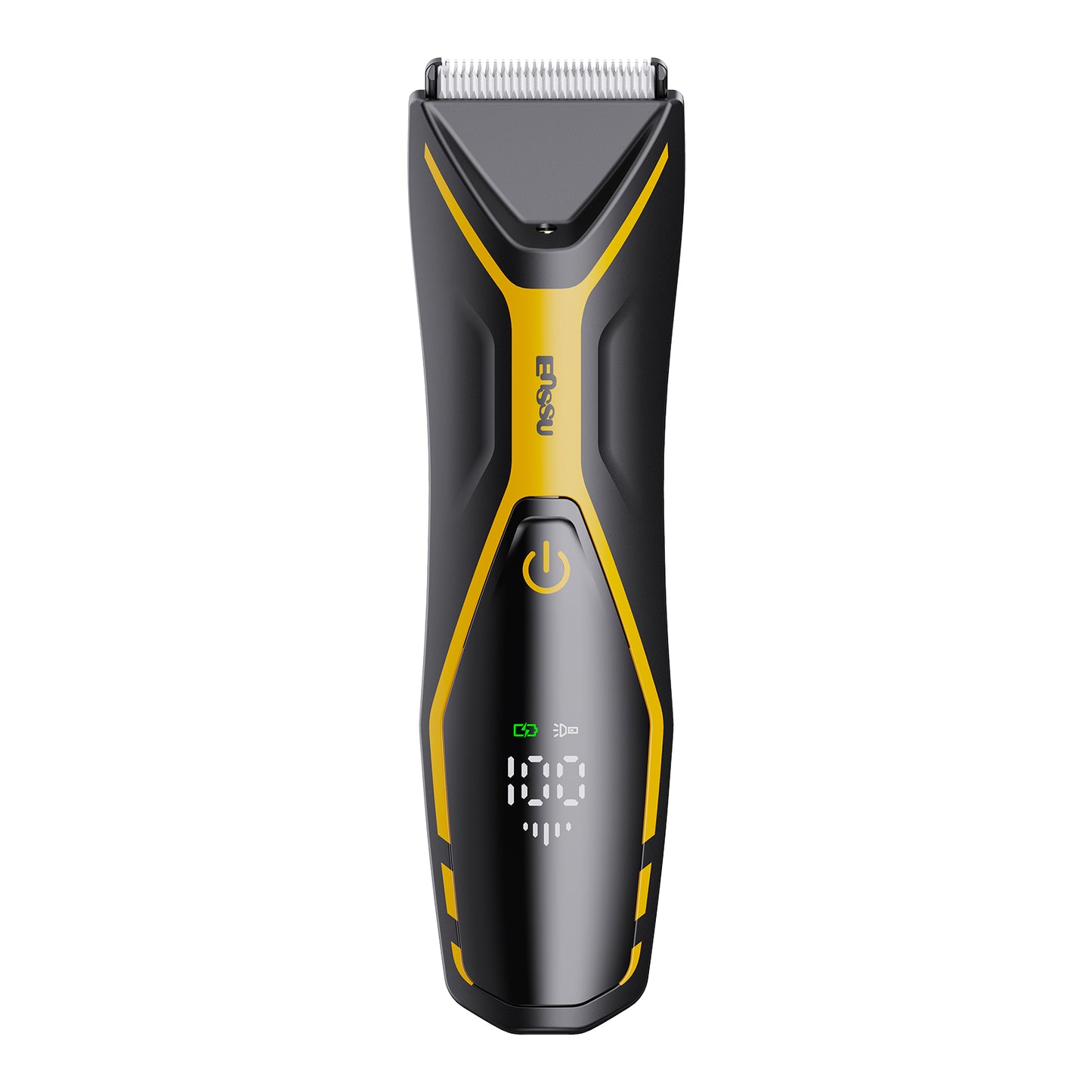Men's Body Trimmer - Cut-Preventing Blade, IPX7 Waterproof, Spotlight, LCD Display & Dock