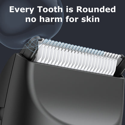 Men's Body Trimmer - Cut-Preventing Blade, IPX7 Waterproof