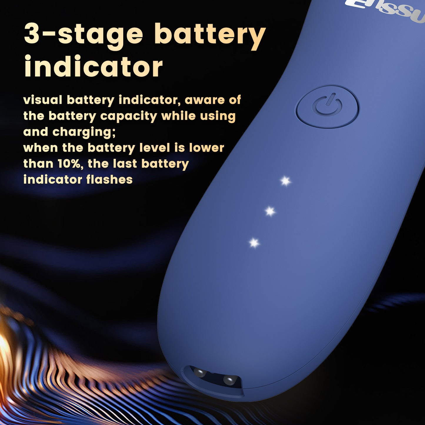 Men’s Body Trimmer Blue – Waterproof, Ceramic Blade, LED Light & Dock
