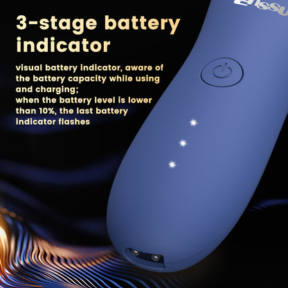 Men’s Body Trimmer Blue – Waterproof, Ceramic Blade, LED Light & Dock