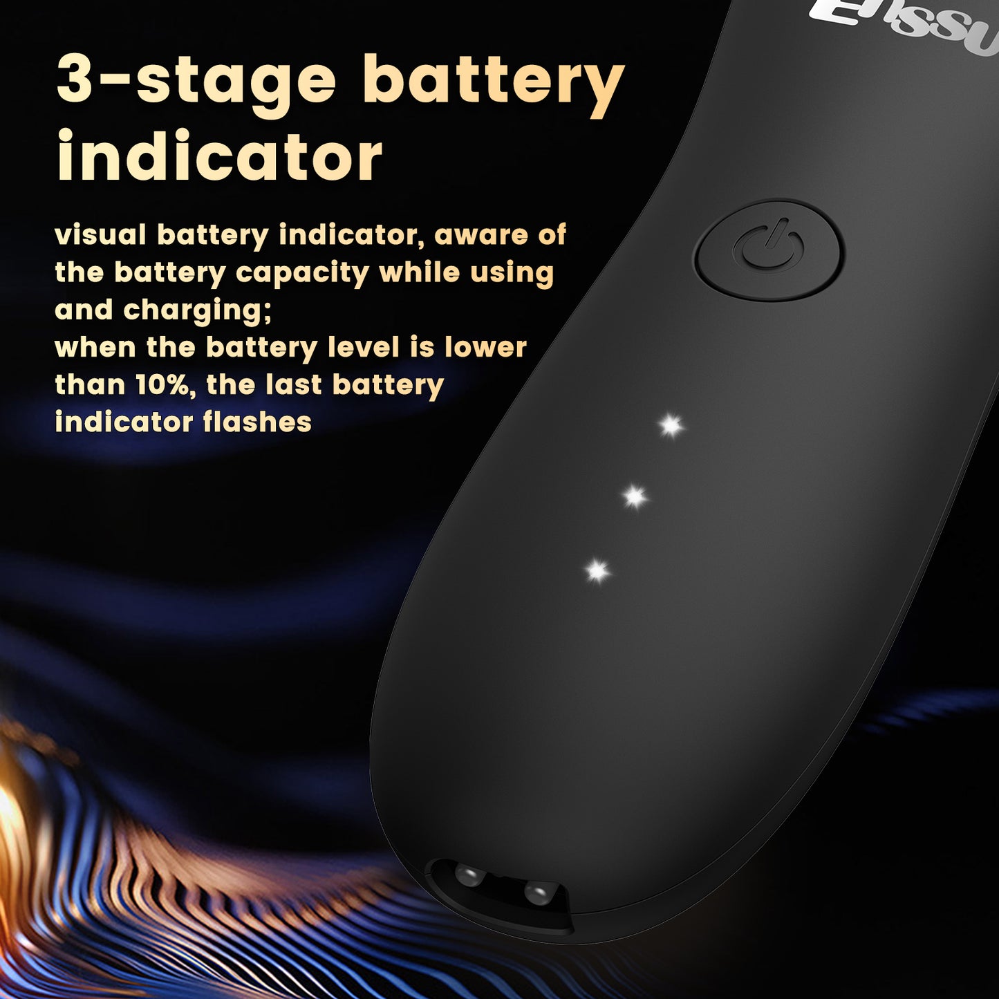 Men’s Body Trimmer Black – Waterproof, Ceramic Blade, LED Light & Dock