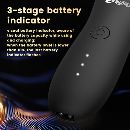 Men’s Body Trimmer Black – Waterproof, Ceramic Blade, LED Light & Dock
