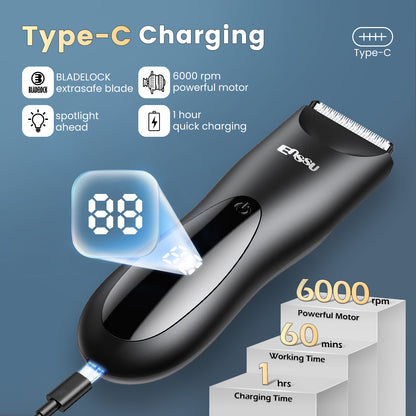 BLADELOCK™ Electric Hair Clipper – Safe Ceramic Blade with Spotlight