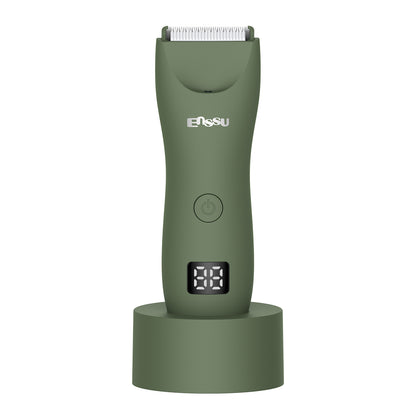 2-in-1 Men's Body Trimmer Dual Blade Kit – Waterproof, Ceramic Blade, LED Light, LCD Display & Dock