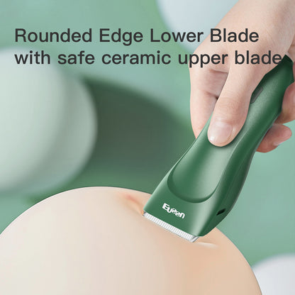 Baby Hair Clipper – Safe Ceramic Blade, Low Noise, LCD Display, IPX7 Waterproof