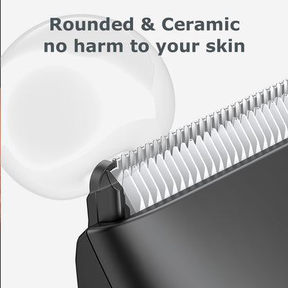 Mini Men's Body Trimmer - Cut-Preventing Blade, IPX7 Waterproof & LCD Display