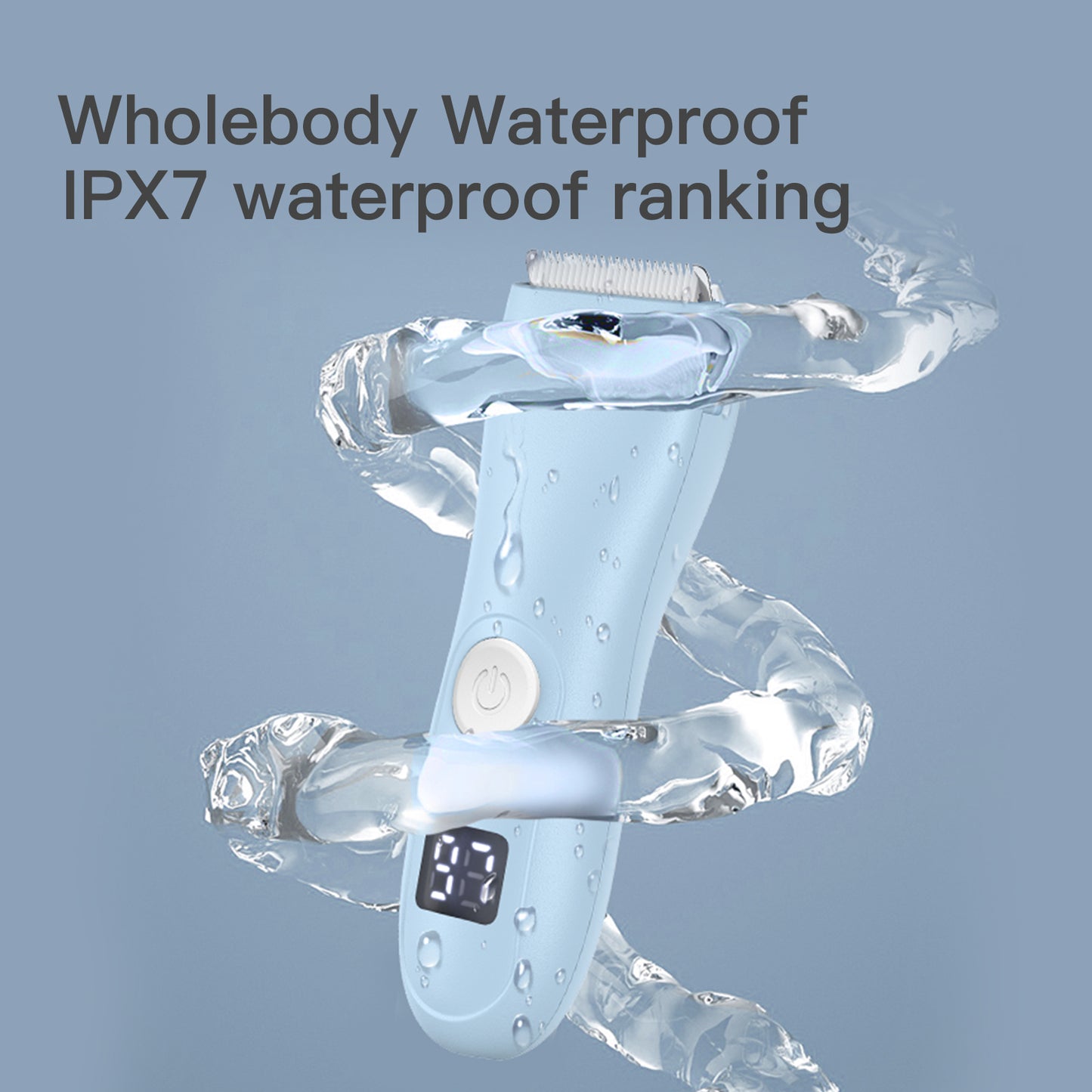 Baby Hair Clipper – Safe Ceramic Blade, Low Noise, LCD Display, IPX7 Waterproof