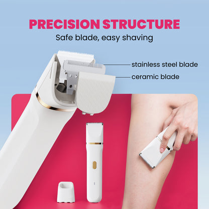 5-in-1 Women’s Body Hair Trimmer Set – Multi-Functional Grooming Kit (White)
