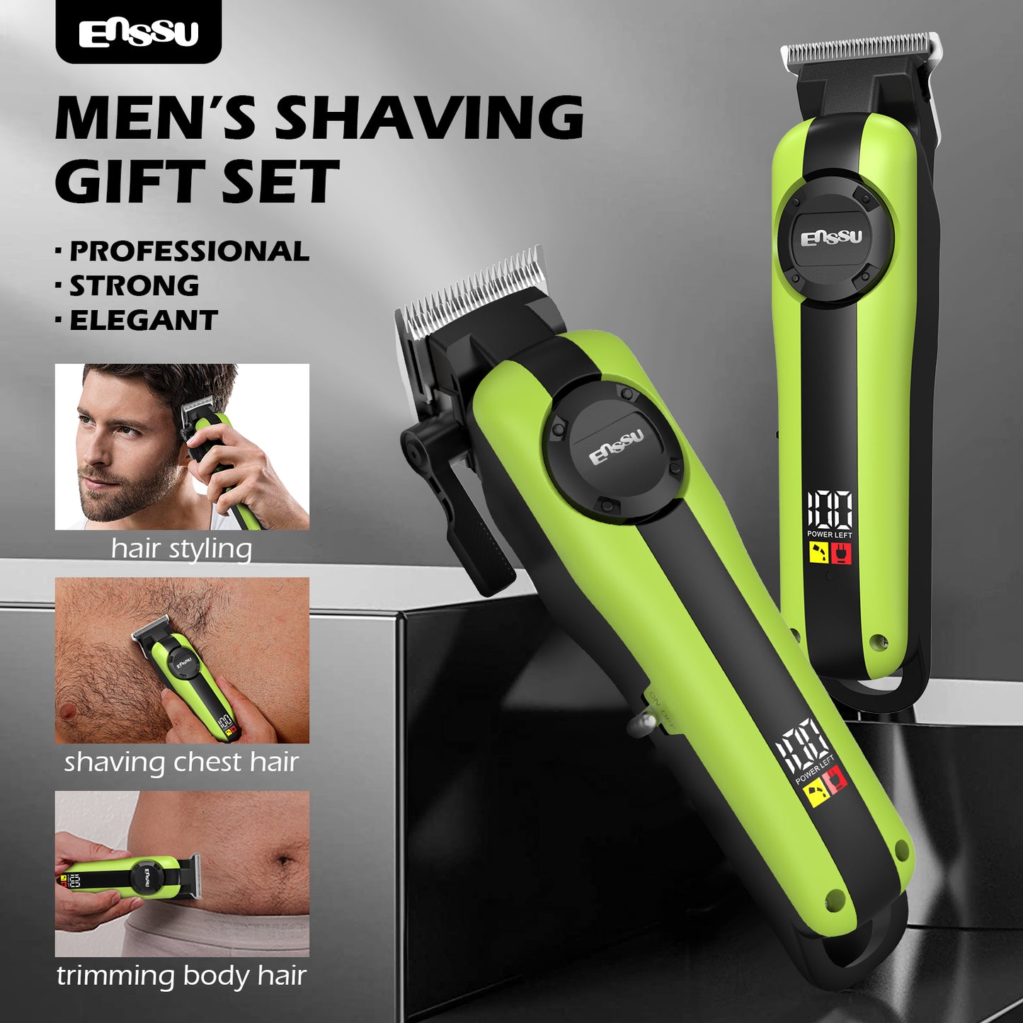 2-in-1 Professional Hair Trimmer Kit – Electric Clipper Grooming Set