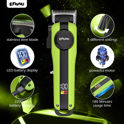 Premium Cordless Hair Clipper – Powerful Performance & LED Display