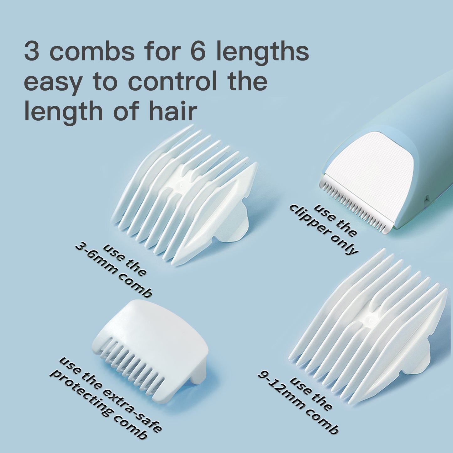 Baby Hair Clipper – Safe Ceramic Blade, Low Noise, LCD Display, IPX7 Waterproof