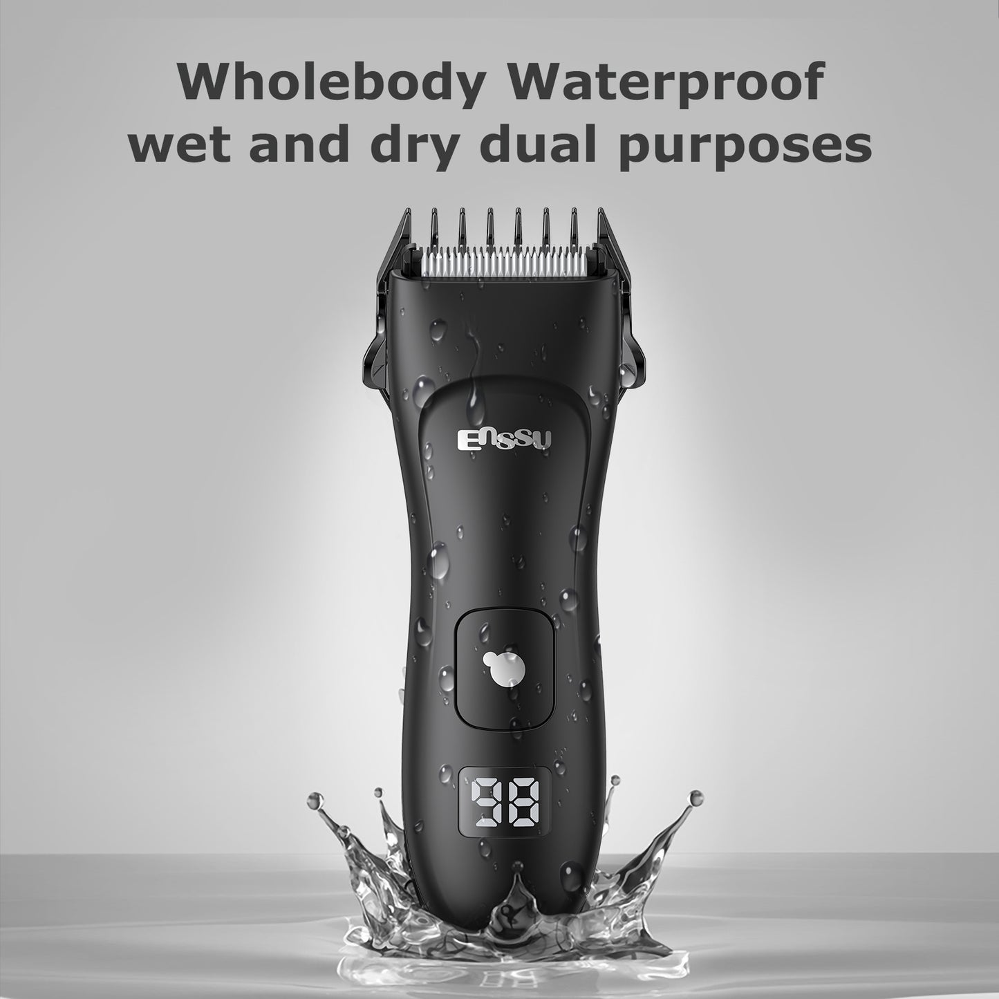 Mini Men's Body Trimmer - Cut-Preventing Blade, IPX7 Waterproof & LCD Display