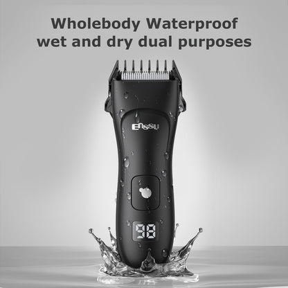 Mini Men's Body Trimmer - Cut-Preventing Blade, IPX7 Waterproof & LCD Display