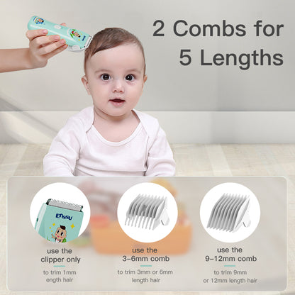 Baby Hair Clipper – Dense Ceramic Blade, Low Noise, IPX7 Waterproof