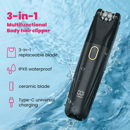 3-in-1 Women’s Electric Body Groomer – Multi-Functional Hair Trimmer Kit