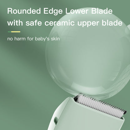 Baby Hair Clipper – Safe Ceramic Blade, Low Noise, LCD Display, IPX7 Waterproof